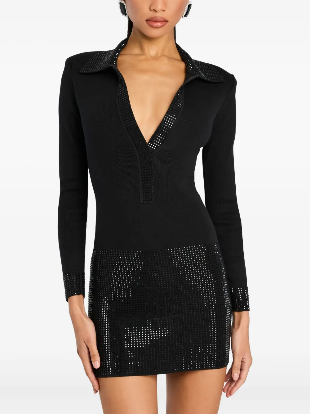 Retrofete Santana embellished knit dress - ブラック Retrofete Santana embellished knit dress - ブラック
