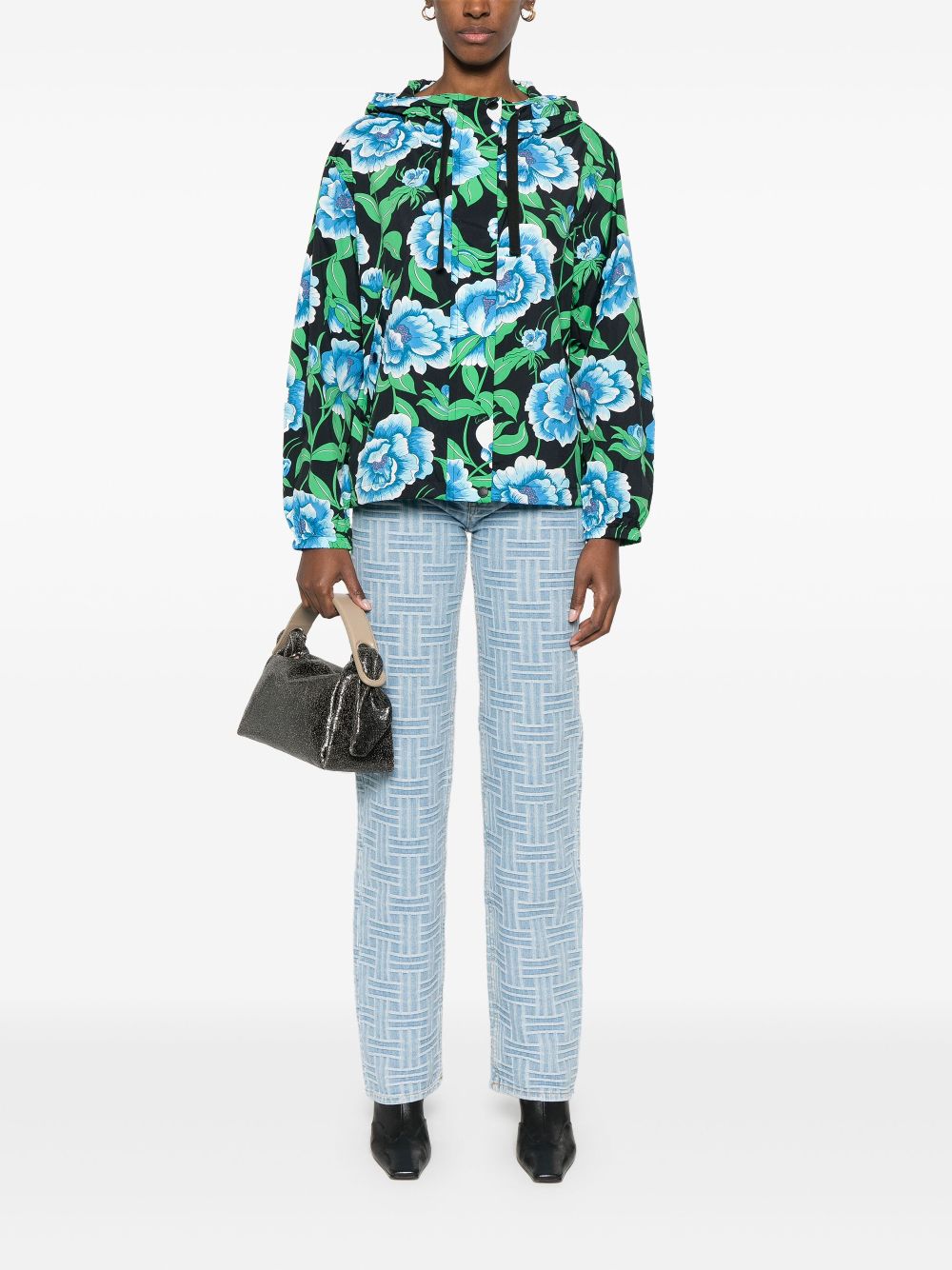 Kenzo Kenzo windjack met print - Zwart