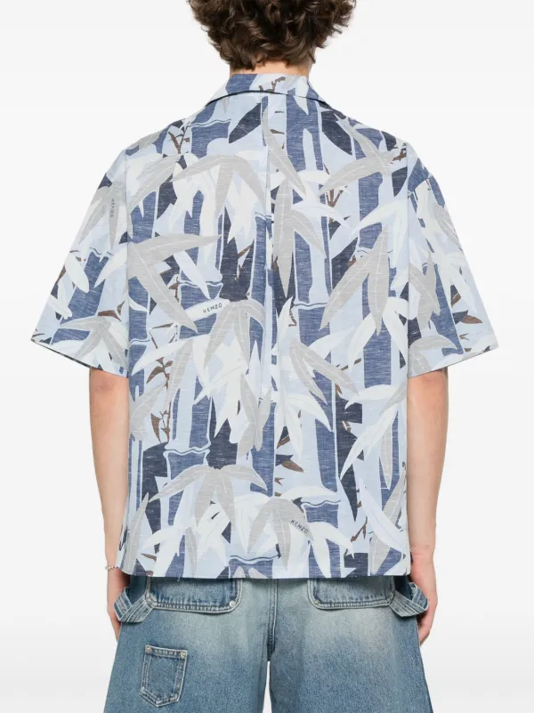 Kenzo Chiku-Rin Camo Hawaiian Shirt | Blue | FARFETCH