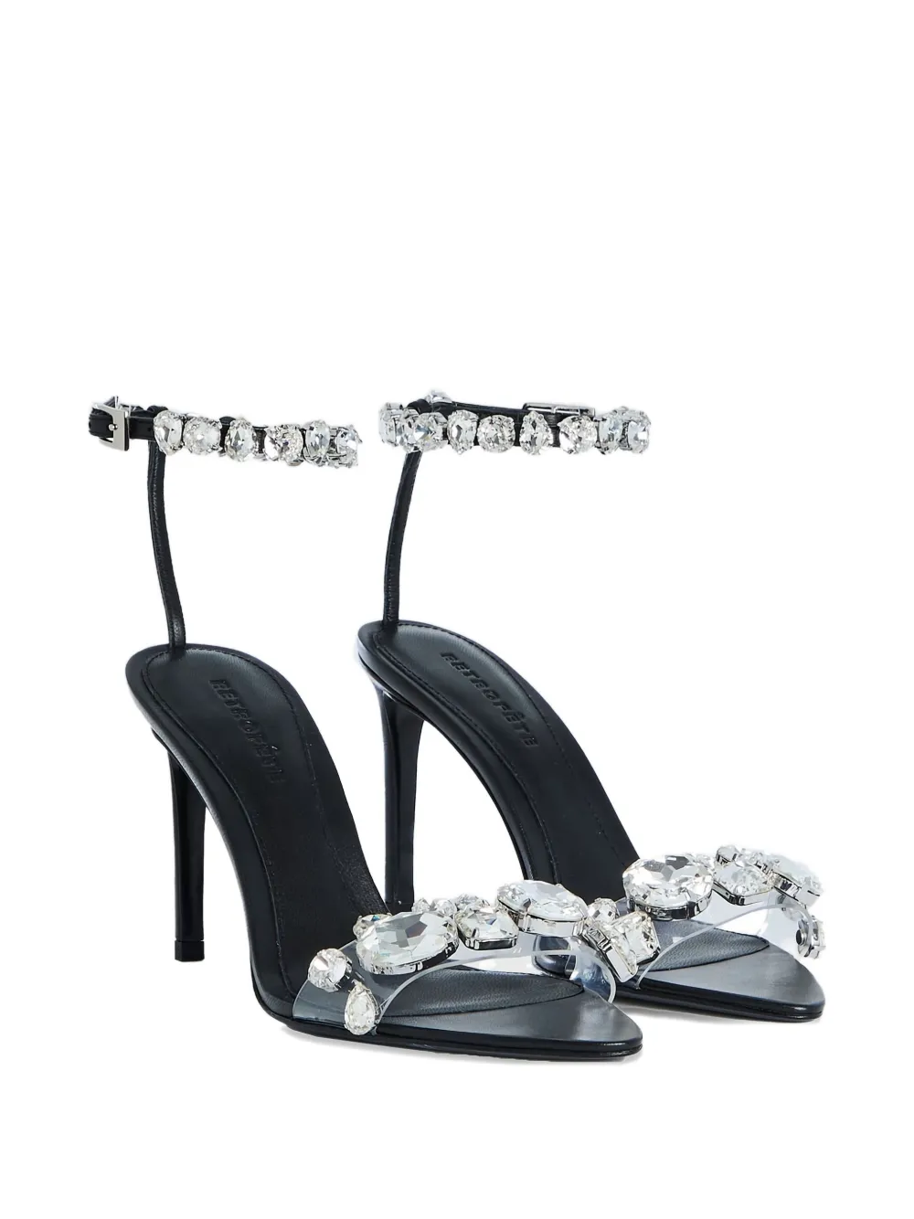 Retrofete 90 mm Hanna sandalen met hak Zwart