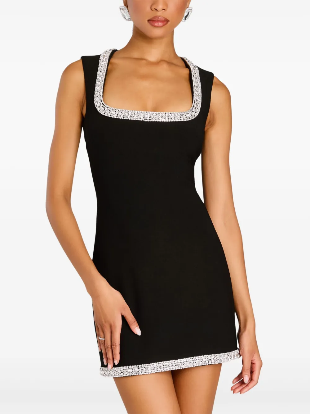 Retrofete Mini-jurk - Zwart