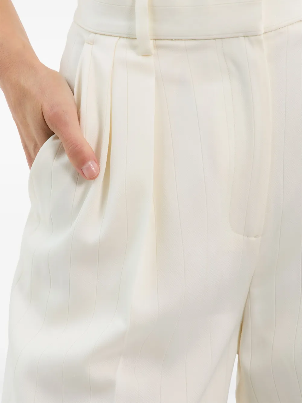 Rebecca Vallance Broek met wijde pijpen Wit
