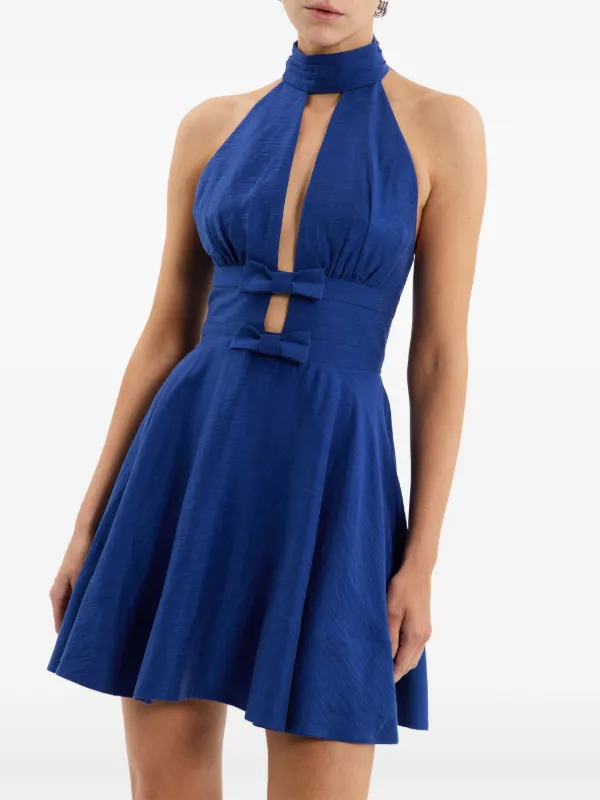 【REBECCA VALLANCE】CERA MINI DRESS ホルター ミニドレス Rebecca Vallance Cera Mini Dress | Blue | FARFETCH