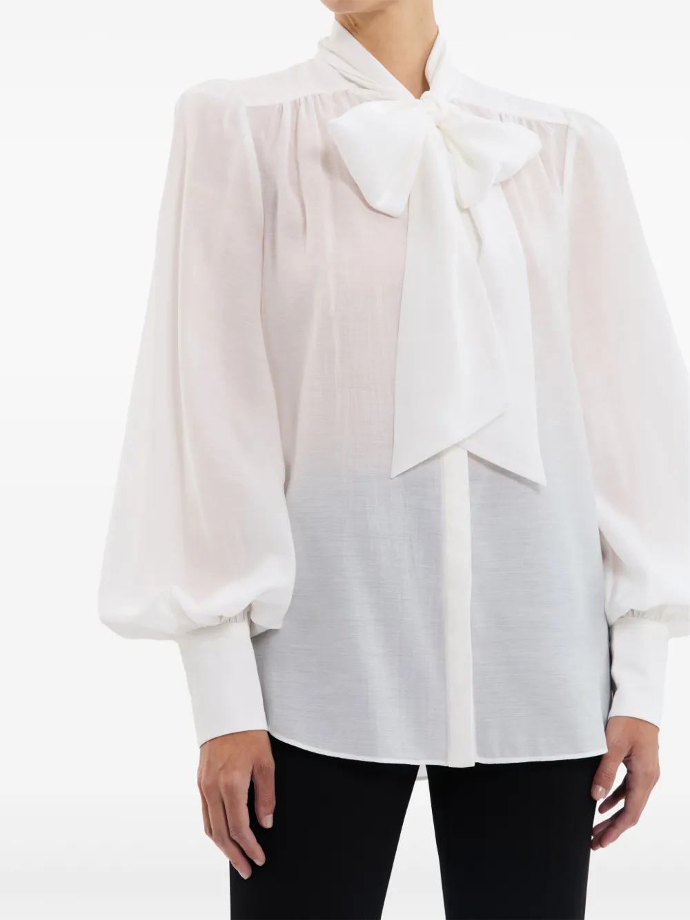 Rebecca Vallance Blouse met strikkraag Wit