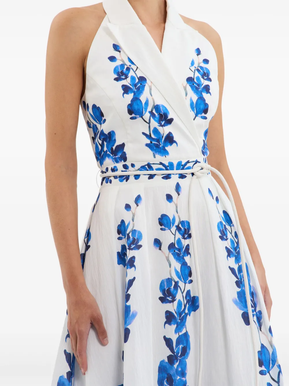 Rebecca Vallance Midi-jurk met bloemenpatroon Wit