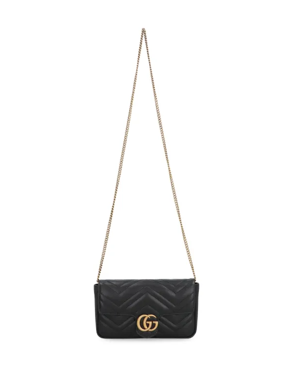 Gucci GGマーモント ショルダーバッグ ミニ | ブラック | FARFETCH JP