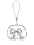Self-Portrait clear top handle clutch bag - Silver