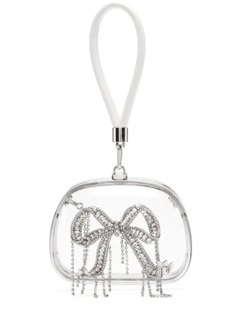 Self-Portrait clear top handle clutch bag