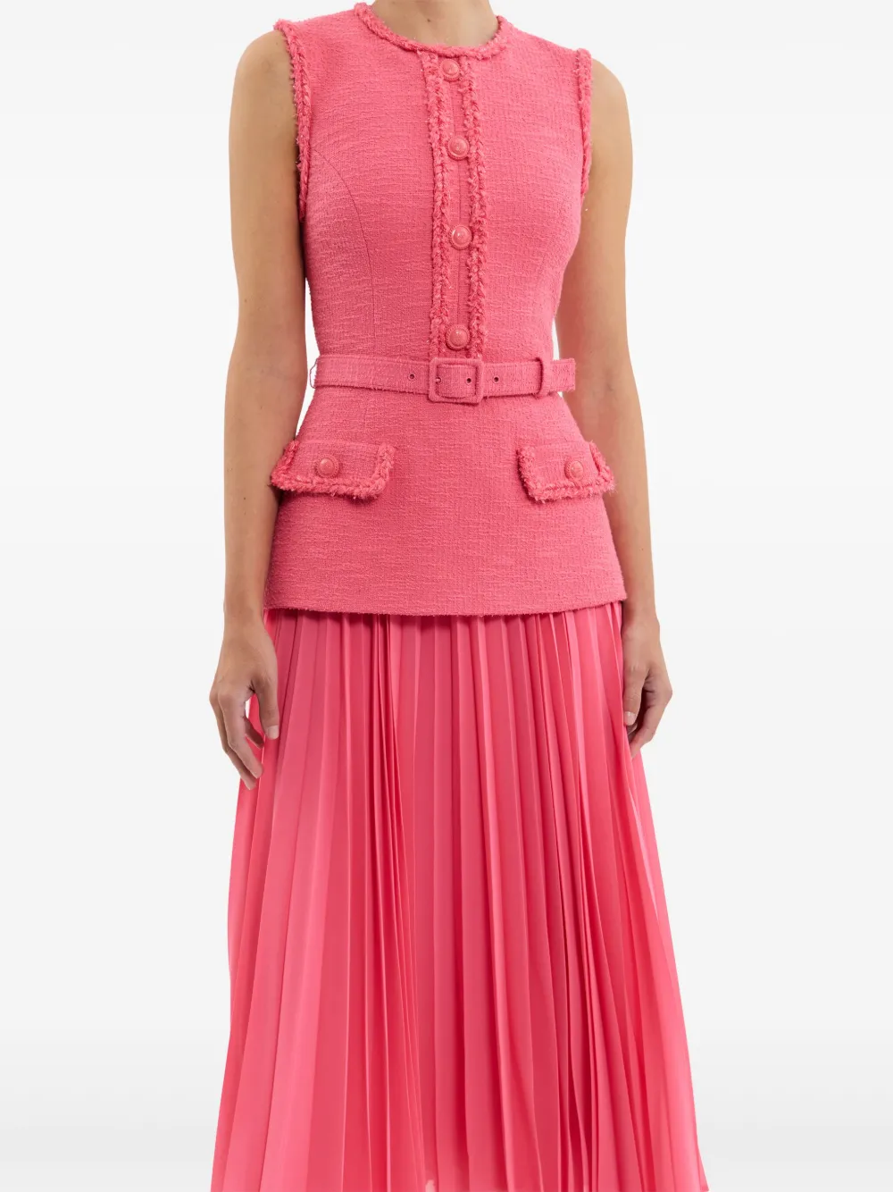 Rebecca Vallance Geplooide midi-jurk Roze