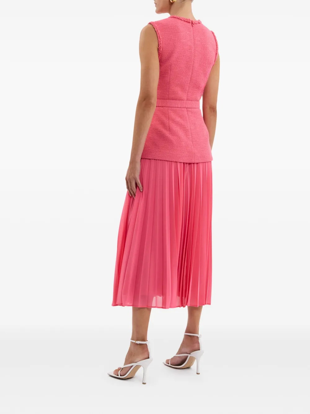 Rebecca Vallance Geplooide midi-jurk Roze