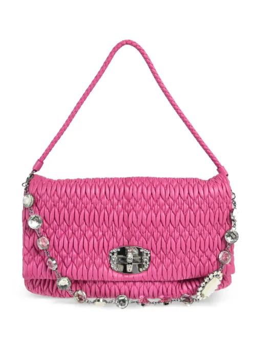 Sac à main à ornements en cristal (années 2010) - Miu Miu Pre-Owned - Modalova