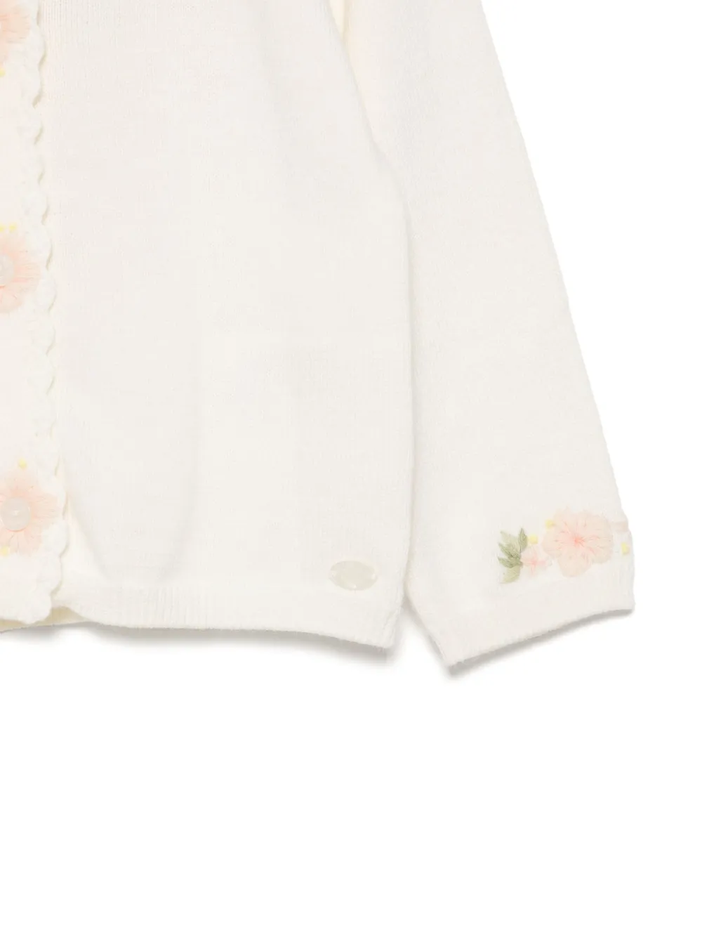 Tartine Et Chocolat Vest met geborduurde bloemen Wit