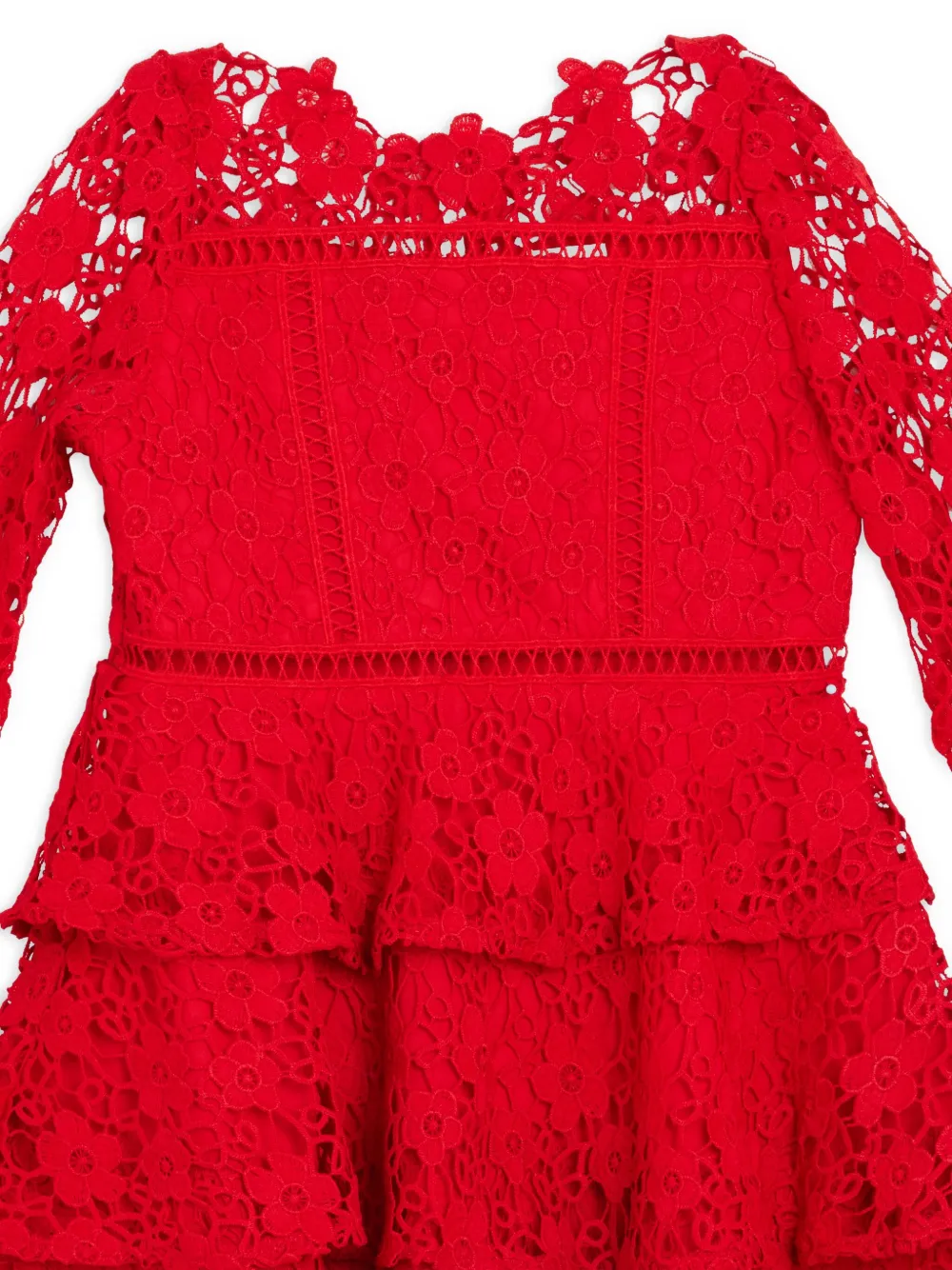 MARLO Guipure Lace jurk Rood