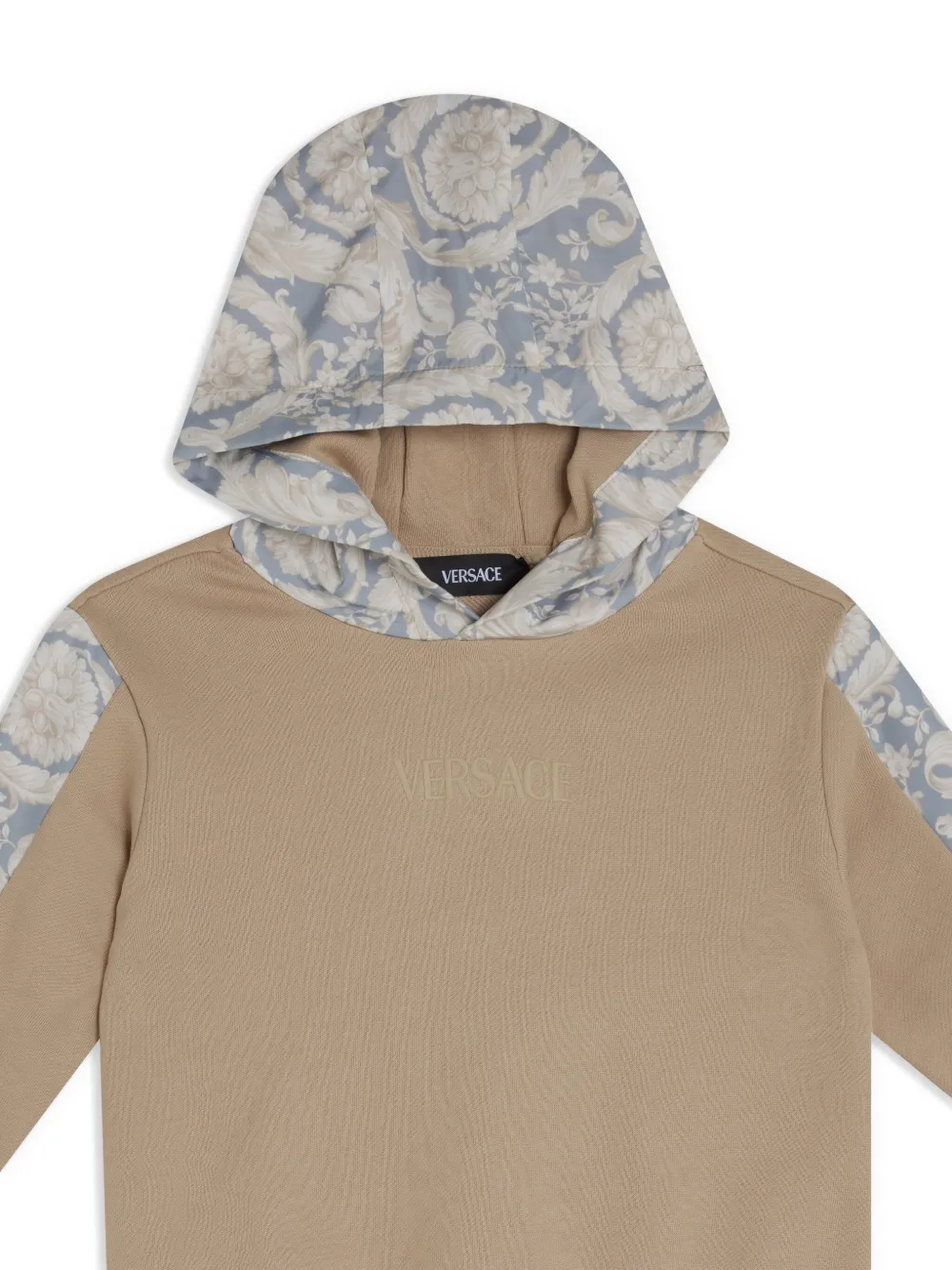 Versace Kids Hoodie met logo Beige
