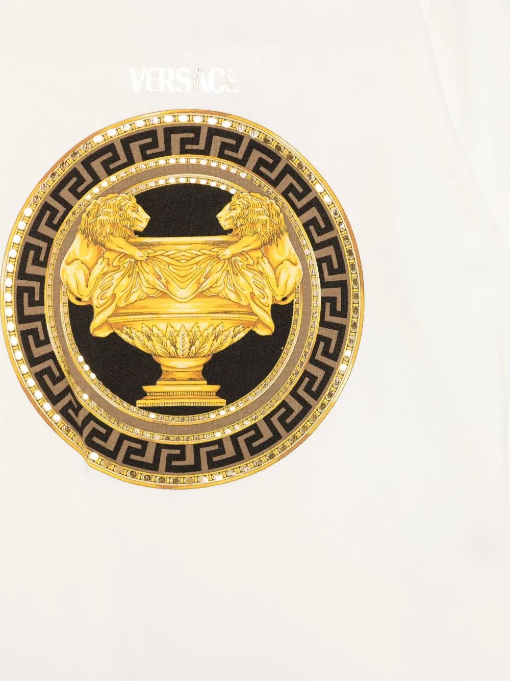 Versace Kids T-shirt met logoprint Wit