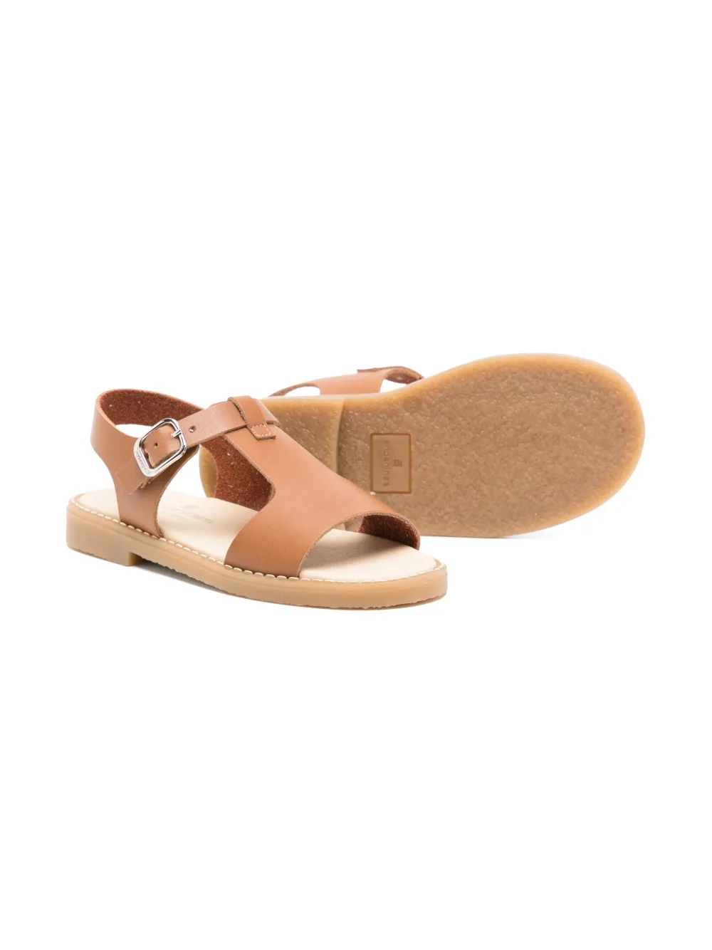 ANDANINES leather sandals Brown