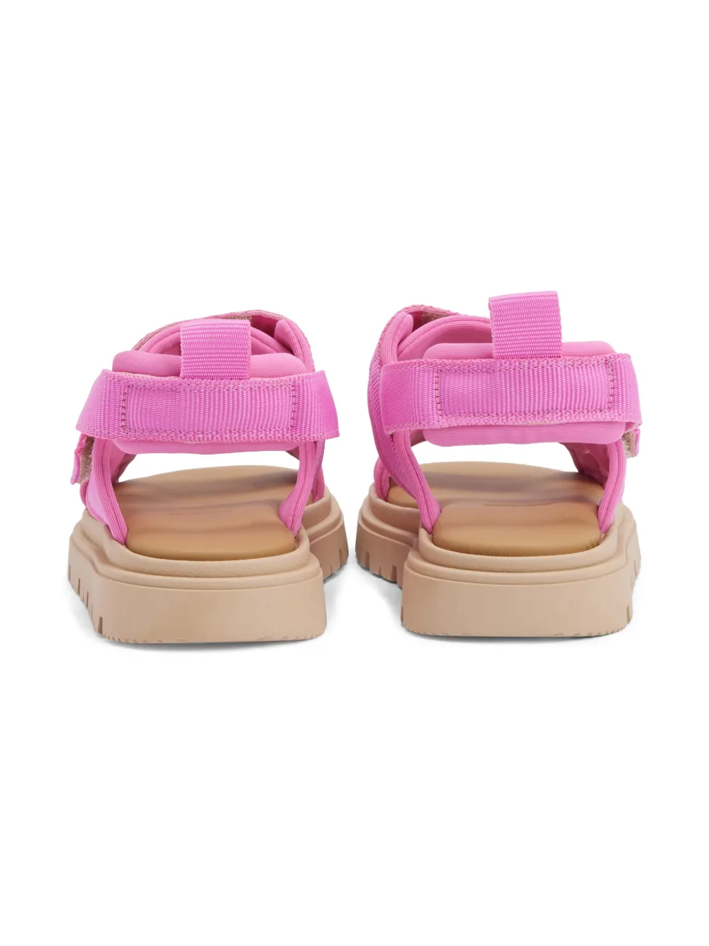 Versace Kids logo-patch sandals Pink