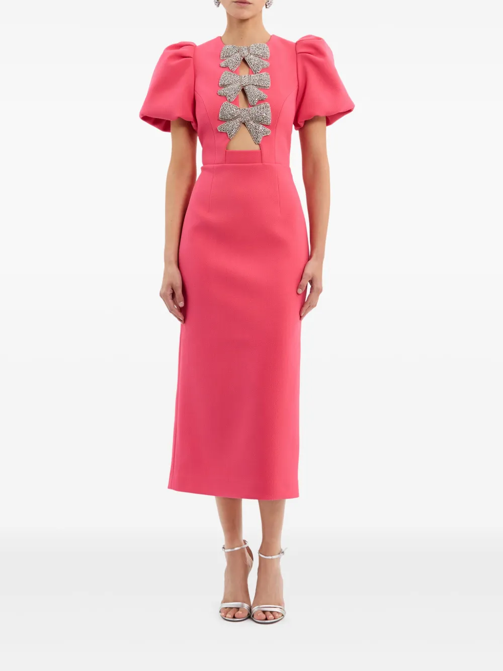 Rebecca Vallance Posey midi-jurk - Roze