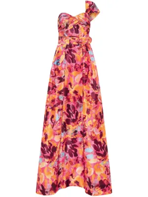 Nensi Dojaka Double Petal Maxi Dress | Pink | FARFETCH CA
