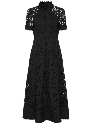 ♡Rebecca Vallance♡関税込＊シルクシャツドレス REBECCA VALLANCE】FERNANDA 刺繍メッシュ パーティーガウン