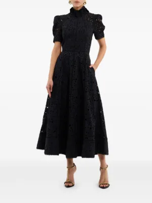 【REBECCA VALLANCE】MARIANA KNIT MIDI オフショルダー リボン Mariana knitted off-shoulder midi dress in white - Rebecca