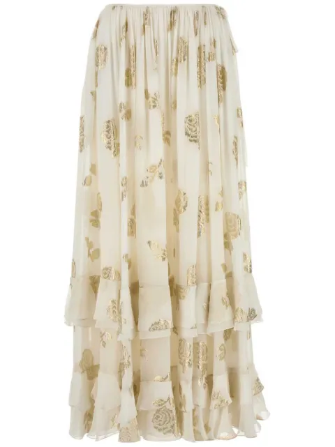 Chloé falda larga en jacquard