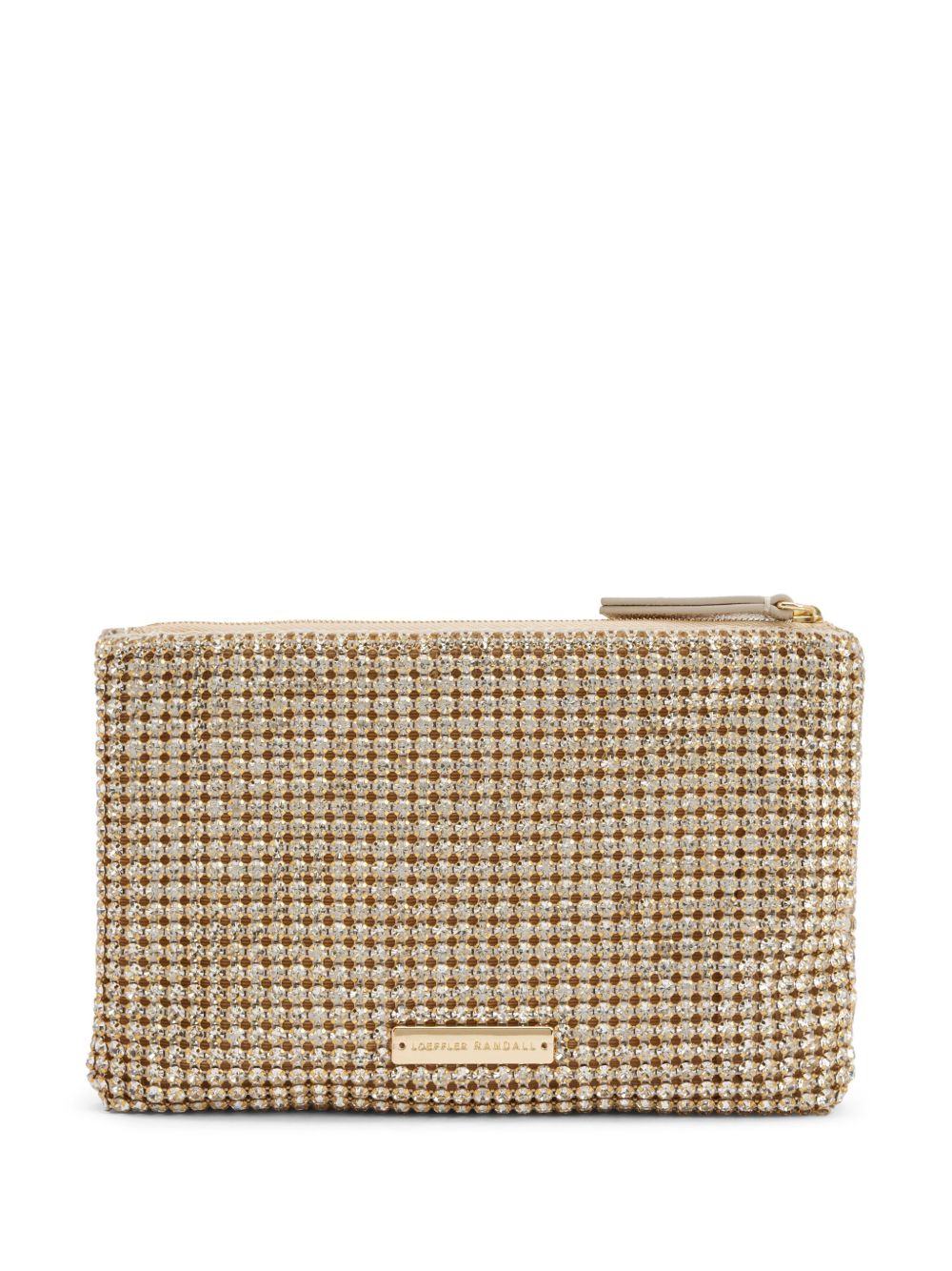 Loeffler Randall Yasmine rhinestone clutch bag - Goud