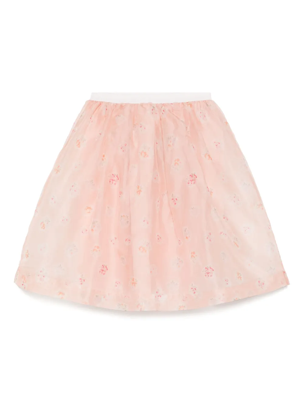 Bonpoint Tulle with floral motifs pois skirt | Pink | Image 1