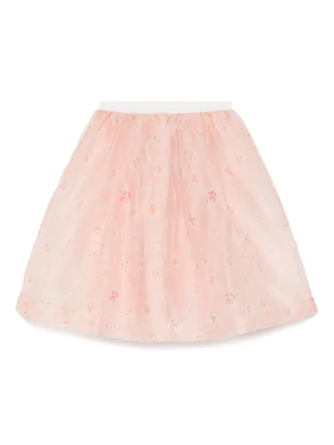 Bonpoint Tulle with floral motifs pois skirt 