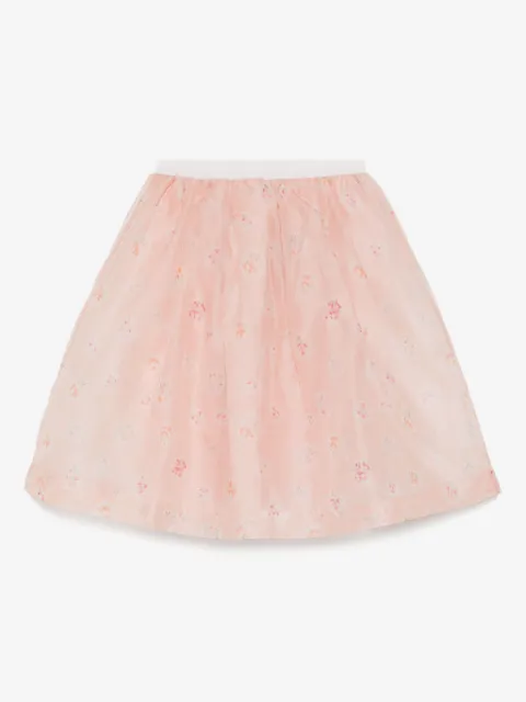 Bonpoint Tulle with floral motifs pois skirt 