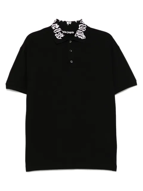 Palm Angels logo-print polo shirt