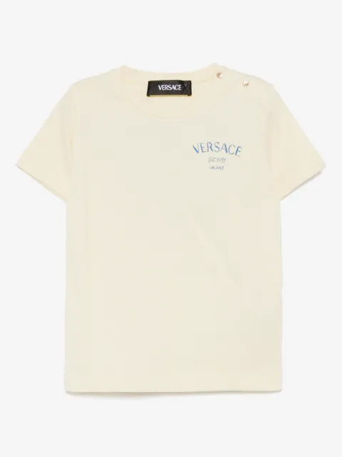 Versace Kids camiseta con logo estampado