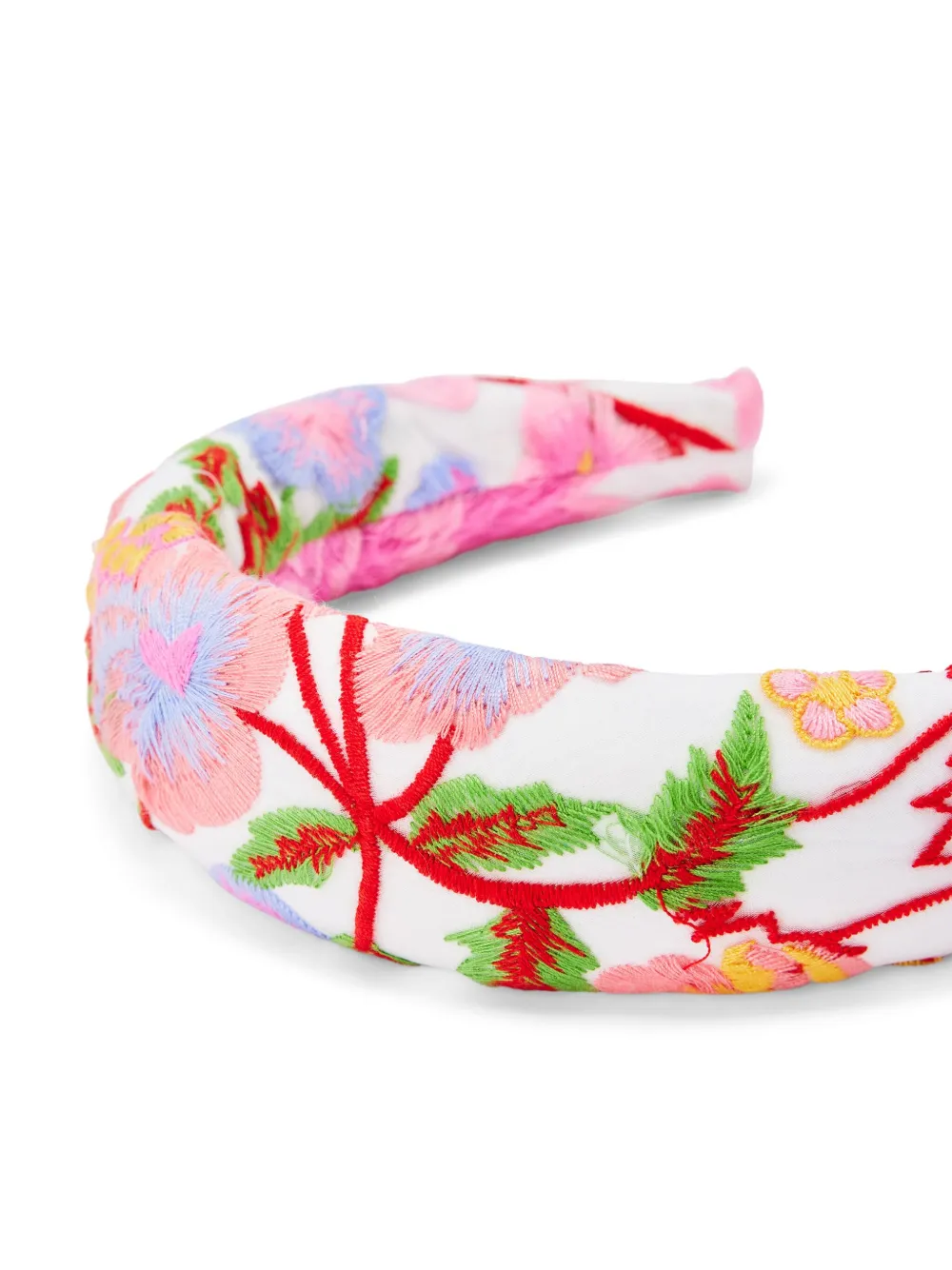 MARLO Haarband met geborduurde bloemen Rood