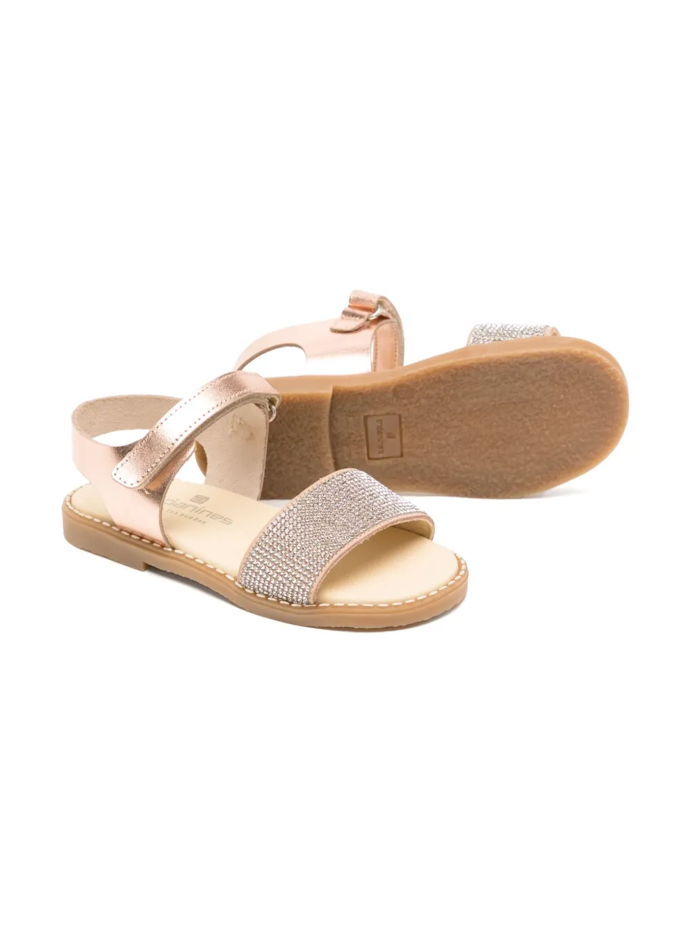 ANDANINES crystal-embellished sandals Neutrals