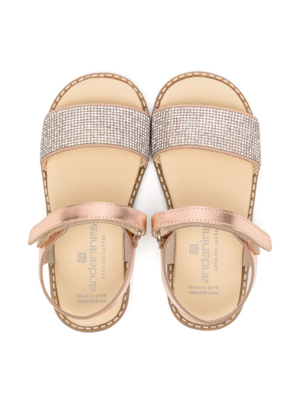 ANDANINES crystal-embellished sandals Neutrals