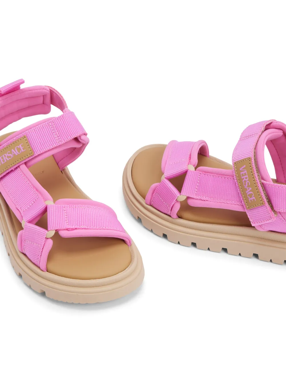 Versace Kids Sandalen met logopatch Roze