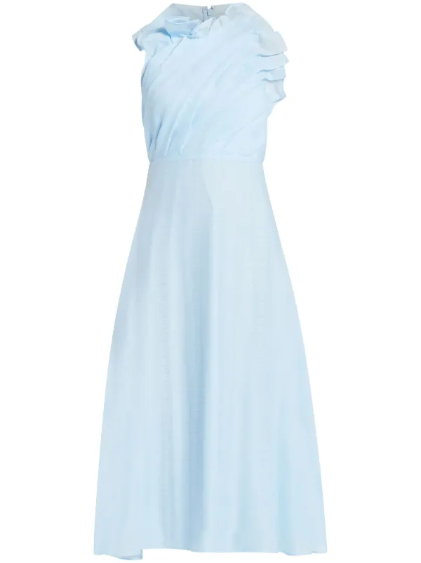 【Aje.】Genesis Midi Dress シフォン ドレープ ミディドレス Aje Genesis Midi Dress | Blue | FARFETCH HK