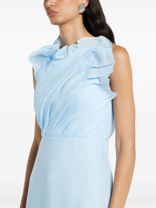 【Aje.】Genesis Midi Dress シフォン ドレープ ミディドレス Aje Genesis Midi Dress | Blue | FARFETCH HK