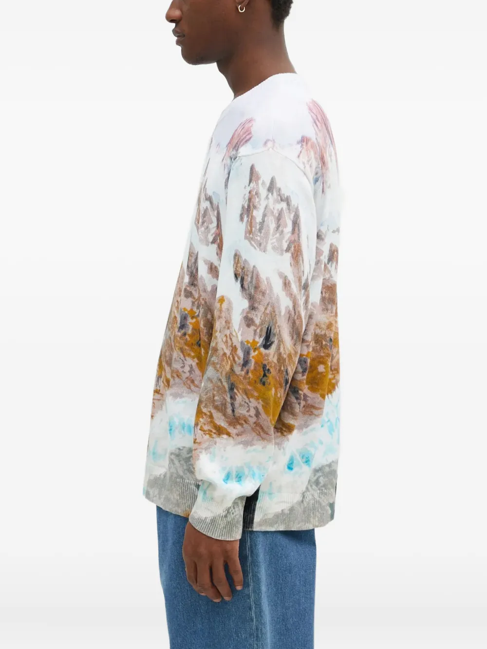 Vans Printed Crew-neck Sweater In Multi