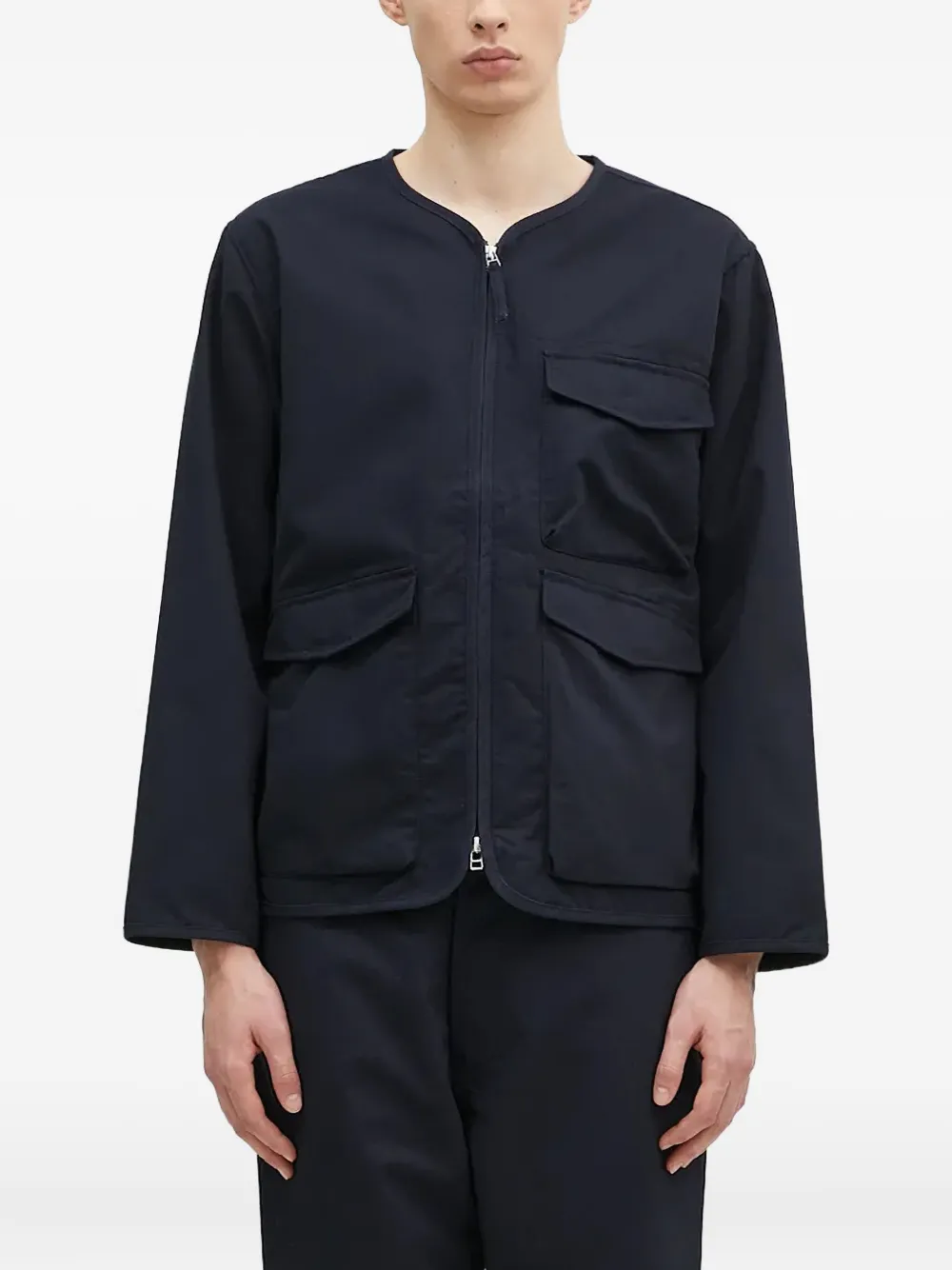 Universal Works Zip-front Pocket Jacket In Blue