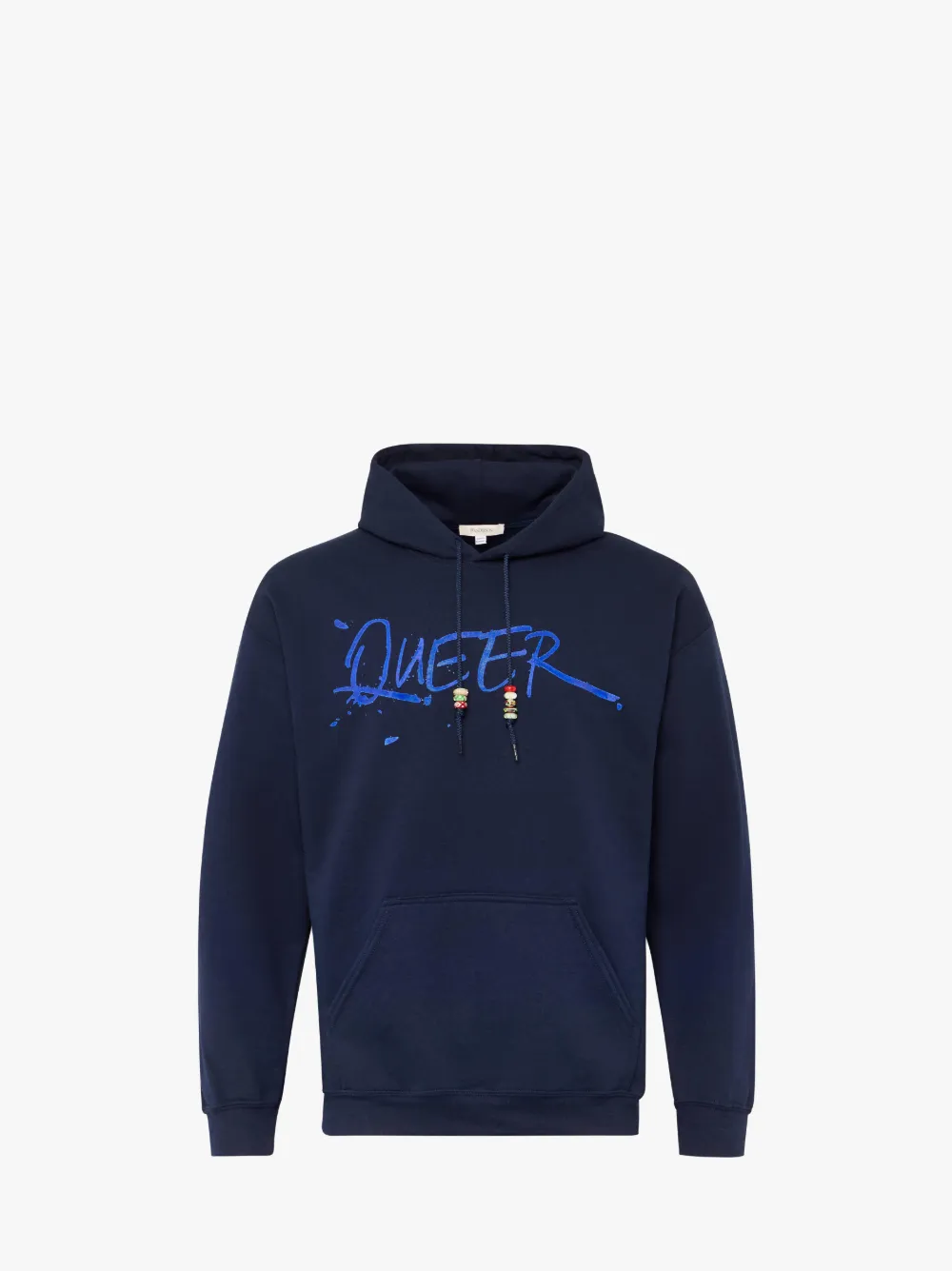 Jw Anderson X Queer Hoodie With Text Print In Blue