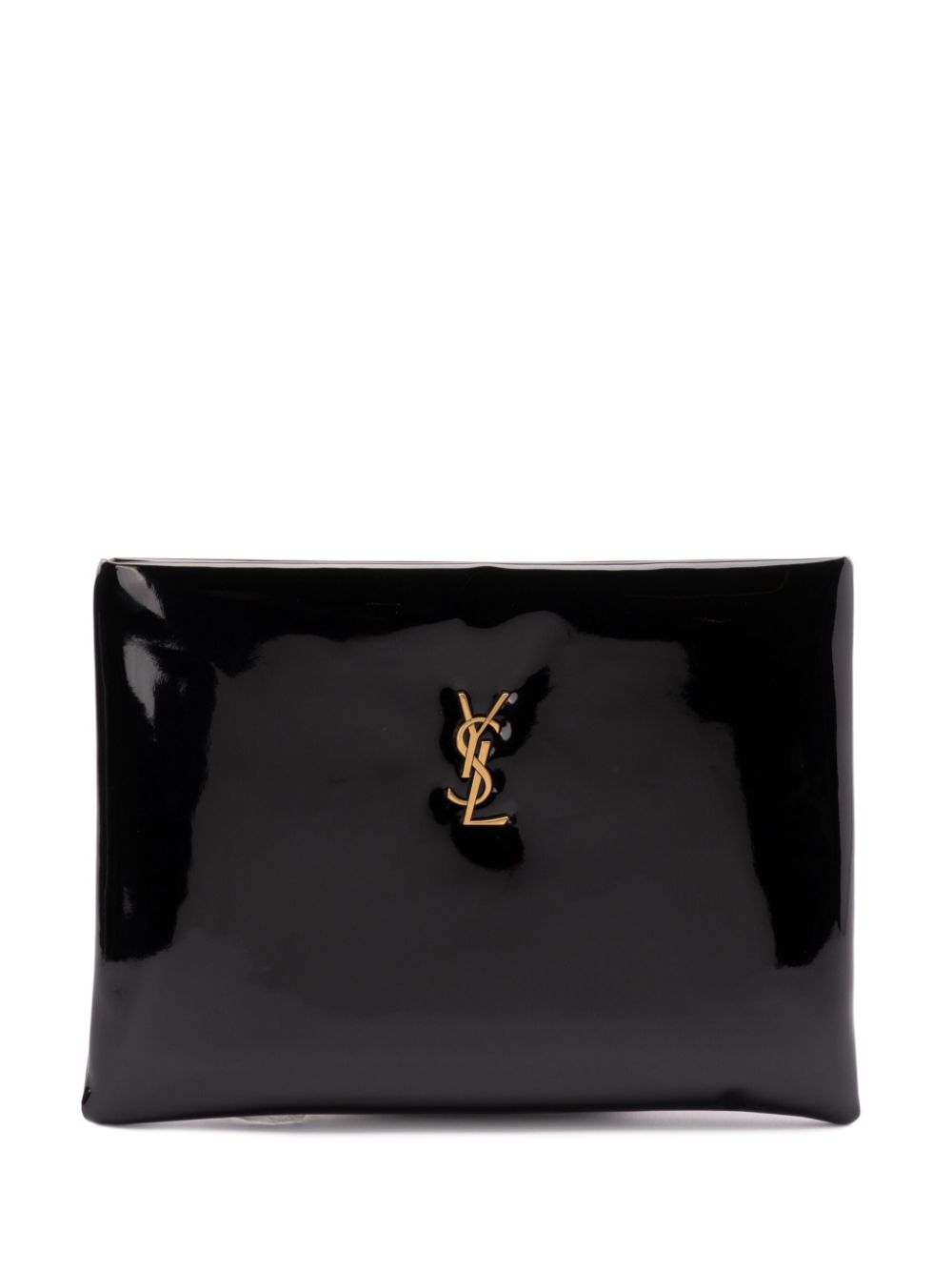 Saint Laurent logo-lettering pouch - Black