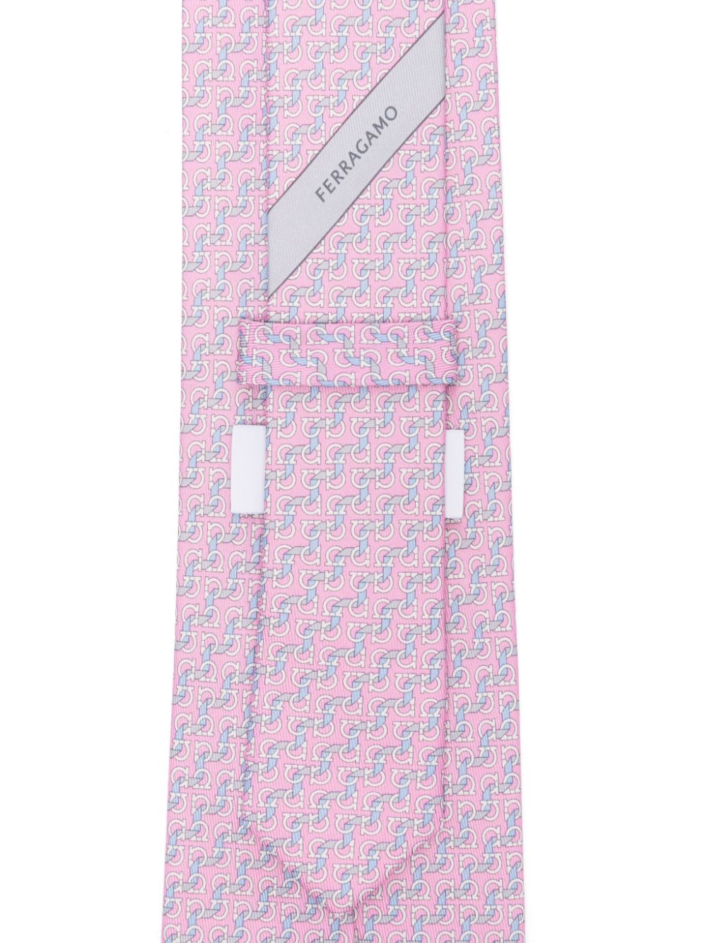 Ferragamo Gancini print tie - Roze