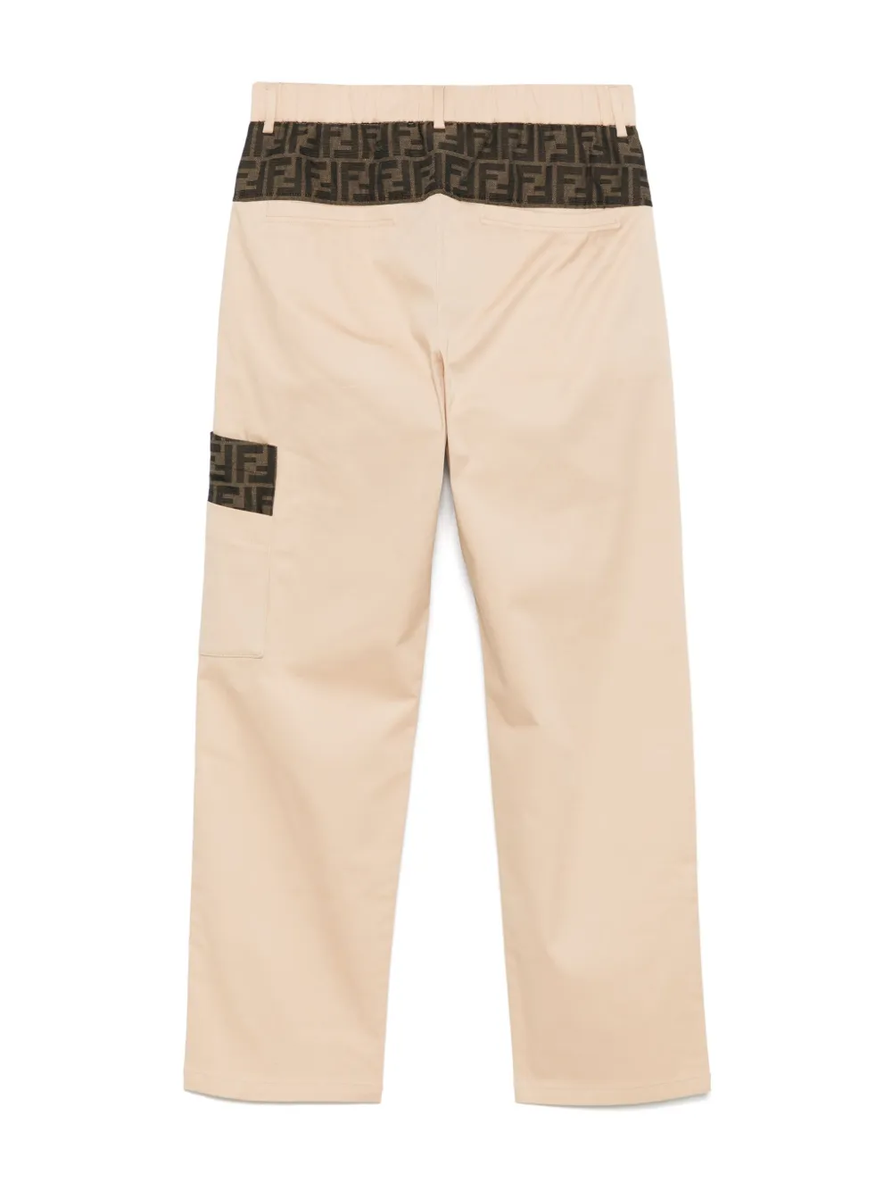 Fendi Kids Gabardine broek Beige