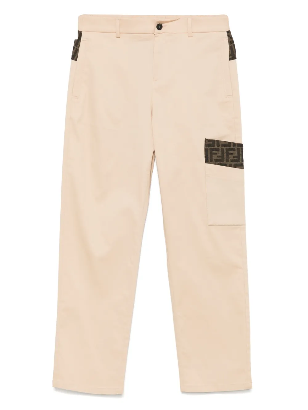 Fendi Kids Gabardine broek Beige
