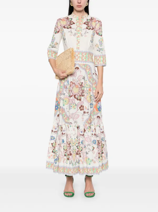 ワンピース ETRO Woman Dress White WRHA001599SPE74 X0803 ETRO floral-print Maxi Dress | White | FARFETCH