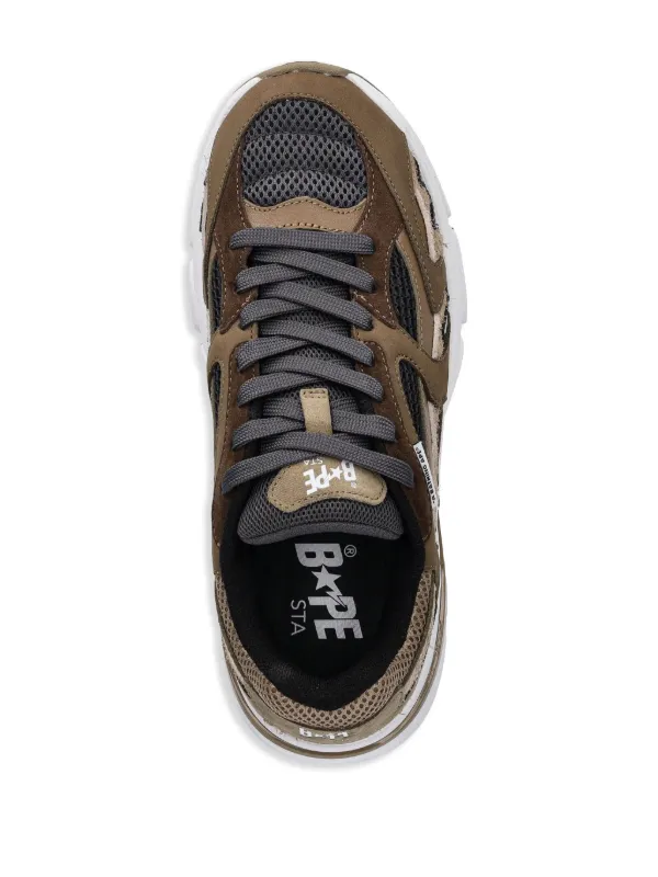 A BATHING APE® Shark Sta スニーカー | ブラウン | FARFETCH JP