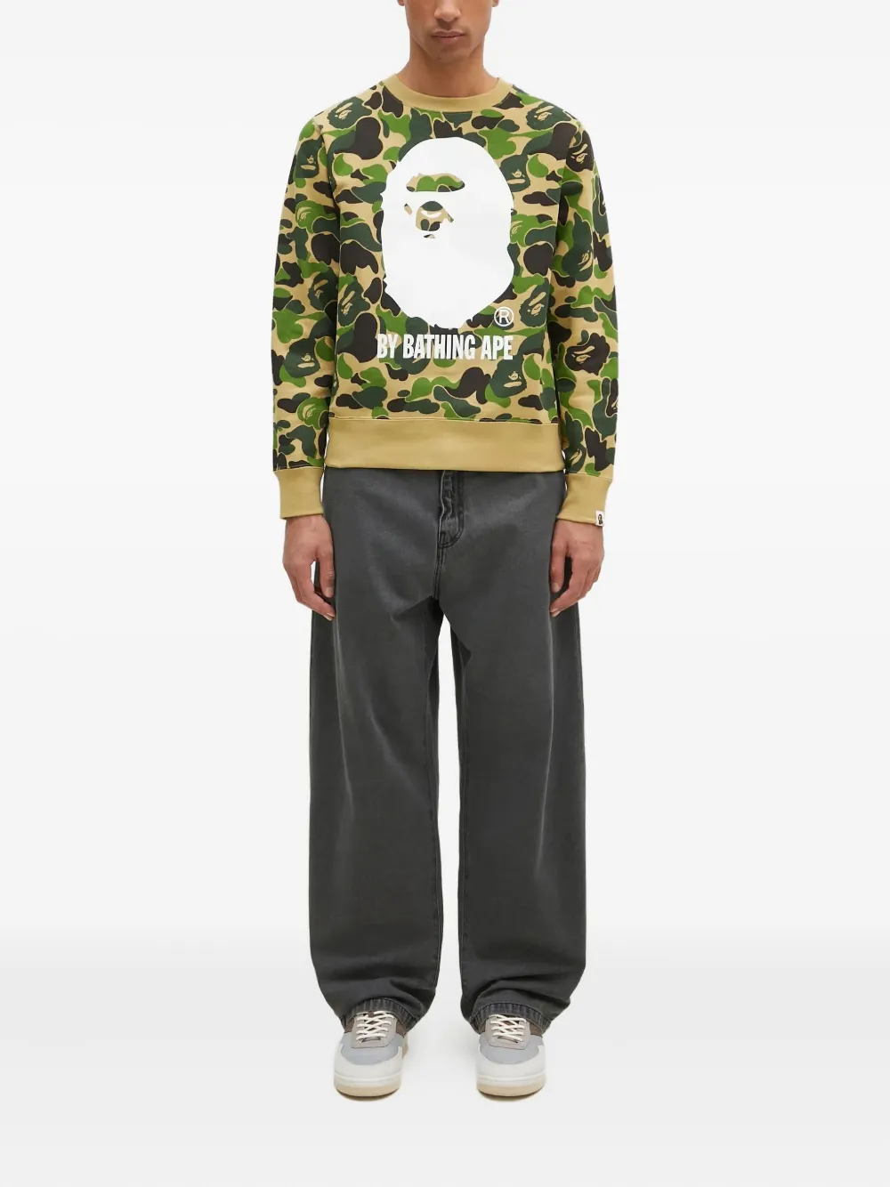 A BATHING APE Sweater met camouflageprint - Groen
