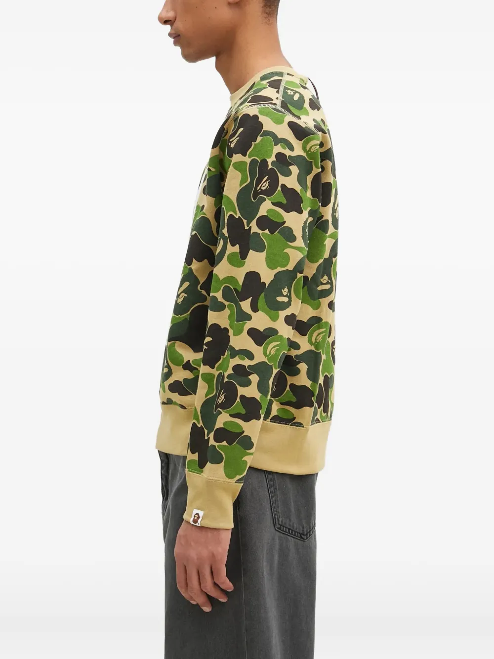 A BATHING APE Sweater met camouflageprint Groen