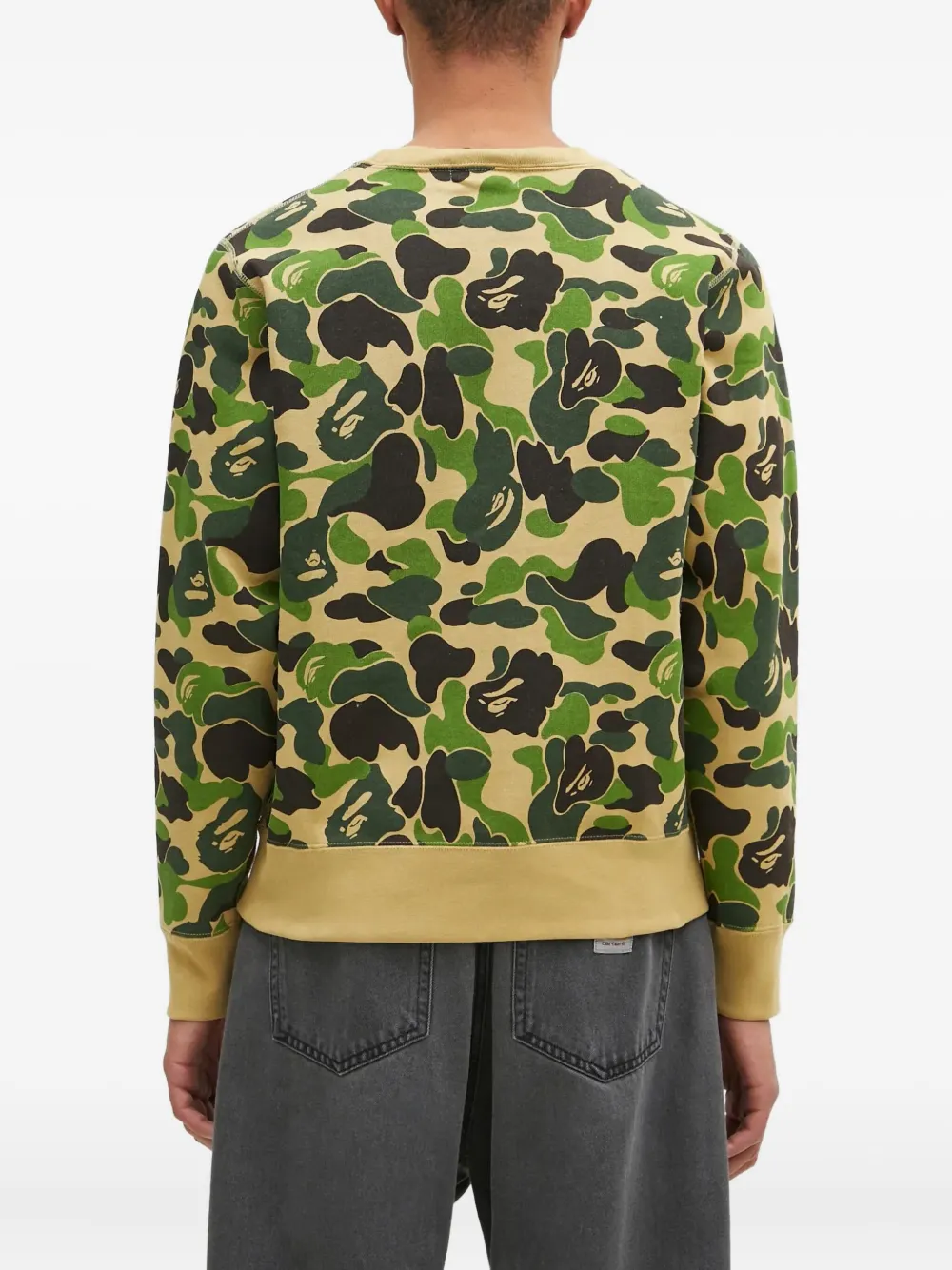 A BATHING APE Sweater met camouflageprint Groen